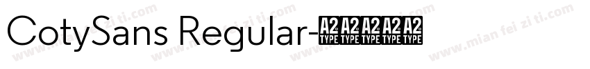 CotySans Regular字体转换